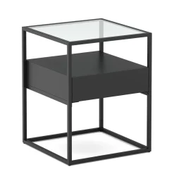 Nachttisch Metall NITE 40 x 51 cm schwarz