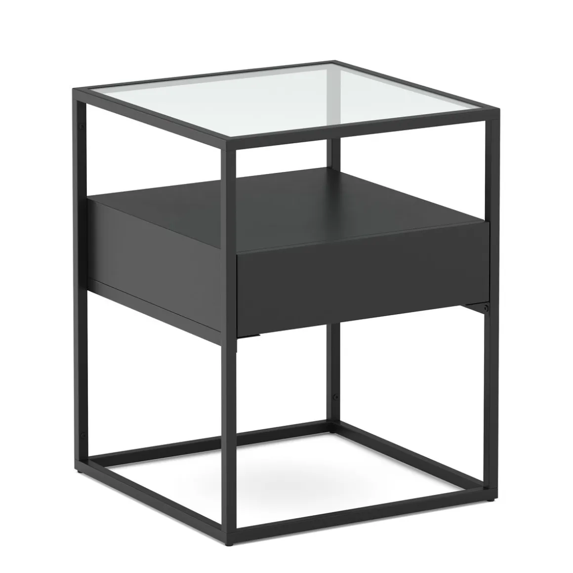 Nachttisch Metall NITE 40 x 51 cm schwarz