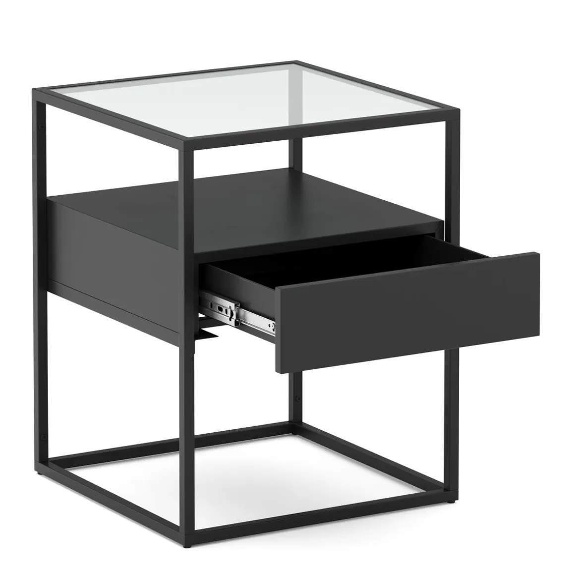 Nachttisch Metall NITE 40 x 51 cm schwarz