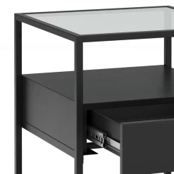 Nachttisch Metall NITE 40 x 51 cm schwarz