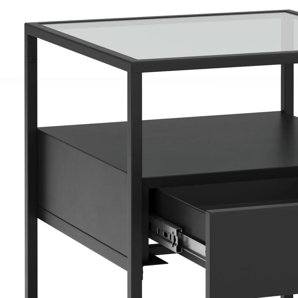 Nachttisch Metall NITE 40 x 51 cm schwarz