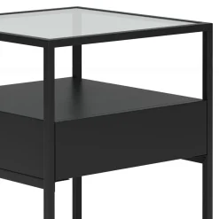 Nachttisch Metall NITE 40 x 51 cm schwarz
