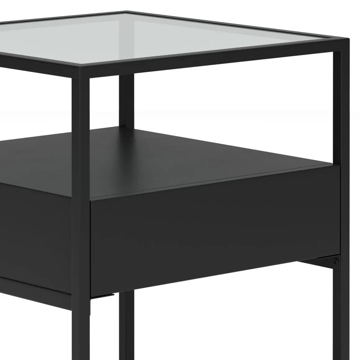 Nachttisch Metall NITE 40 x 51 cm schwarz