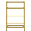 Nachttisch Metall SILVIA 40 x 62 cm 2er Set gold