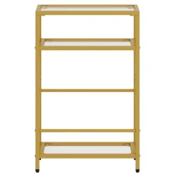 Nachttisch Metall SILVIA 40 x 62 cm 2er Set gold