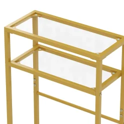 Nachttisch Metall SILVIA 40 x 62 cm 2er Set gold