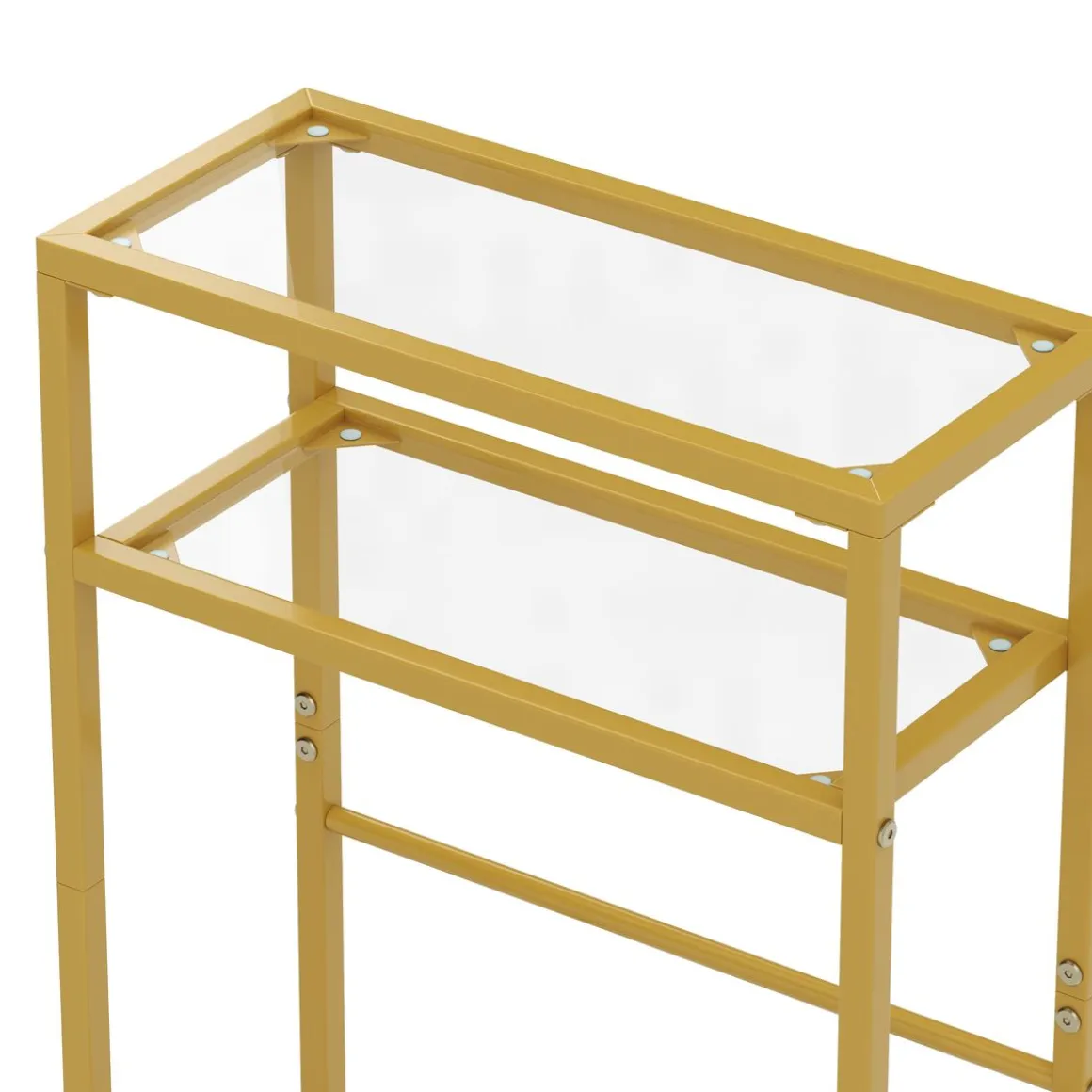 Nachttisch Metall SILVIA 40 x 62 cm 2er Set gold