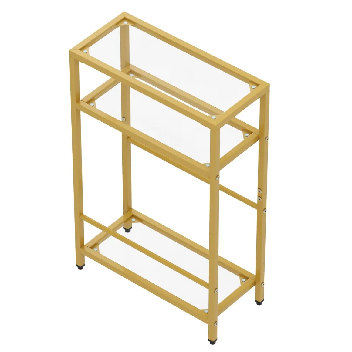 Nachttisch Metall SILVIA 40 x 62 cm 2er Set gold