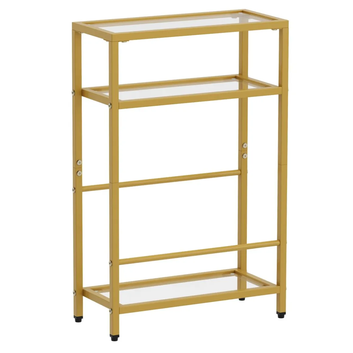 Nachttisch Metall SILVIA 40 x 62 cm 2er Set gold