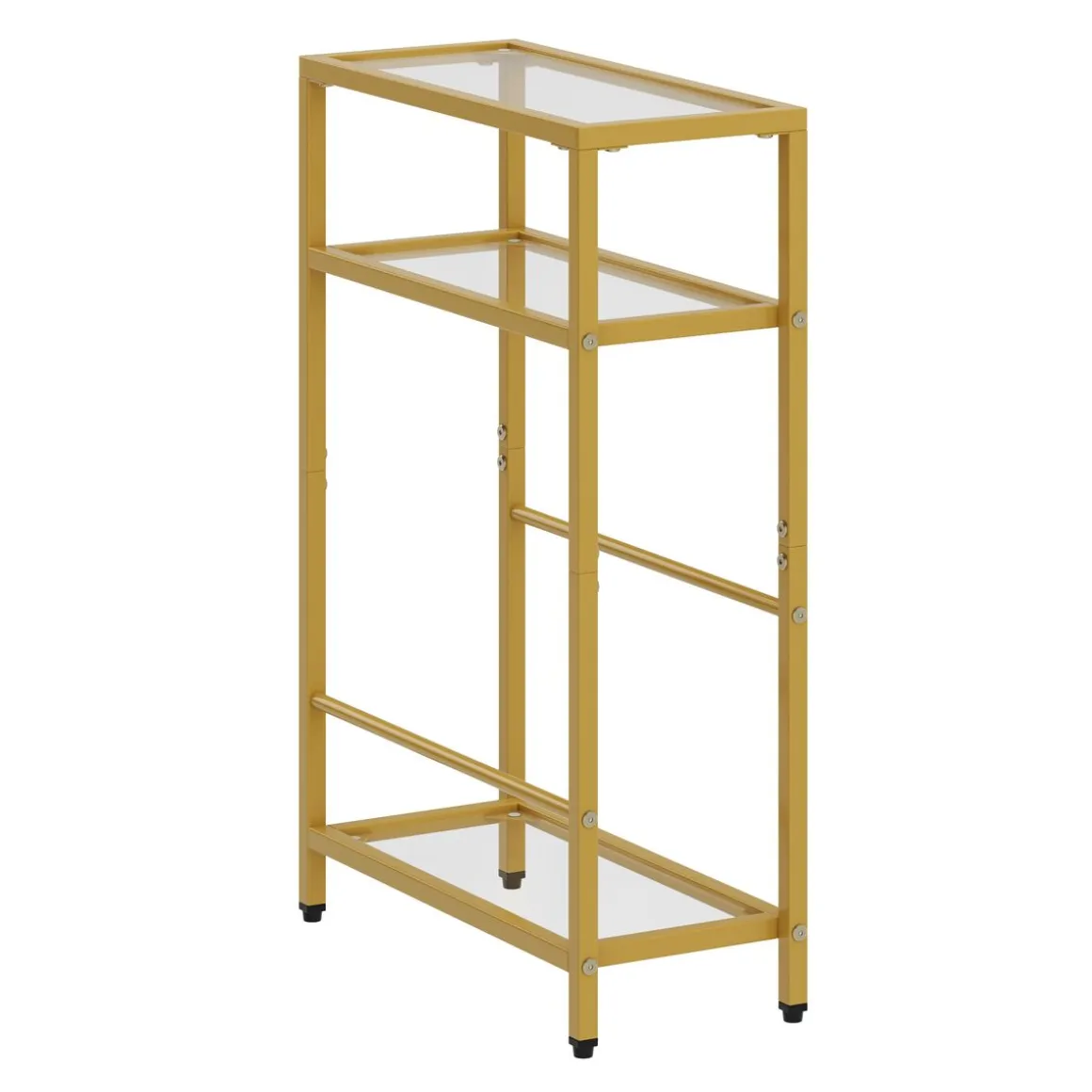 Nachttisch Metall SILVIA 40 x 62 cm 2er Set gold