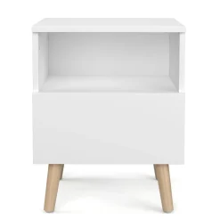 Nachttisch NORDIC 40 x 50 cm 2er Set weiss