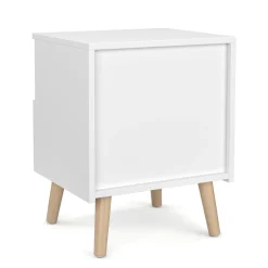 Nachttisch NORDIC 40 x 50 cm 2er Set weiss