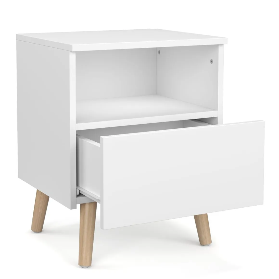 Nachttisch NORDIC 40 x 50 cm 2er Set weiss