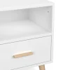 Nachttisch NORDIC 40 x 51 cm weiss/natur