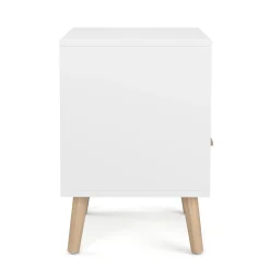 Nachttisch NORDIC 40 x 51 cm weiss/natur