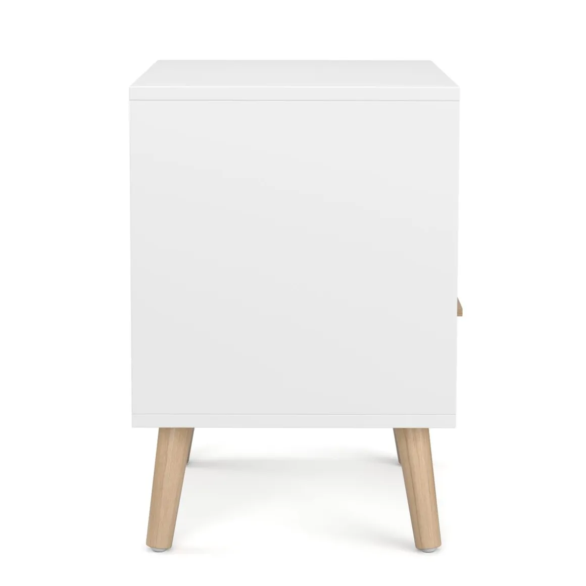 Nachttisch NORDIC 40 x 51 cm weiss/natur
