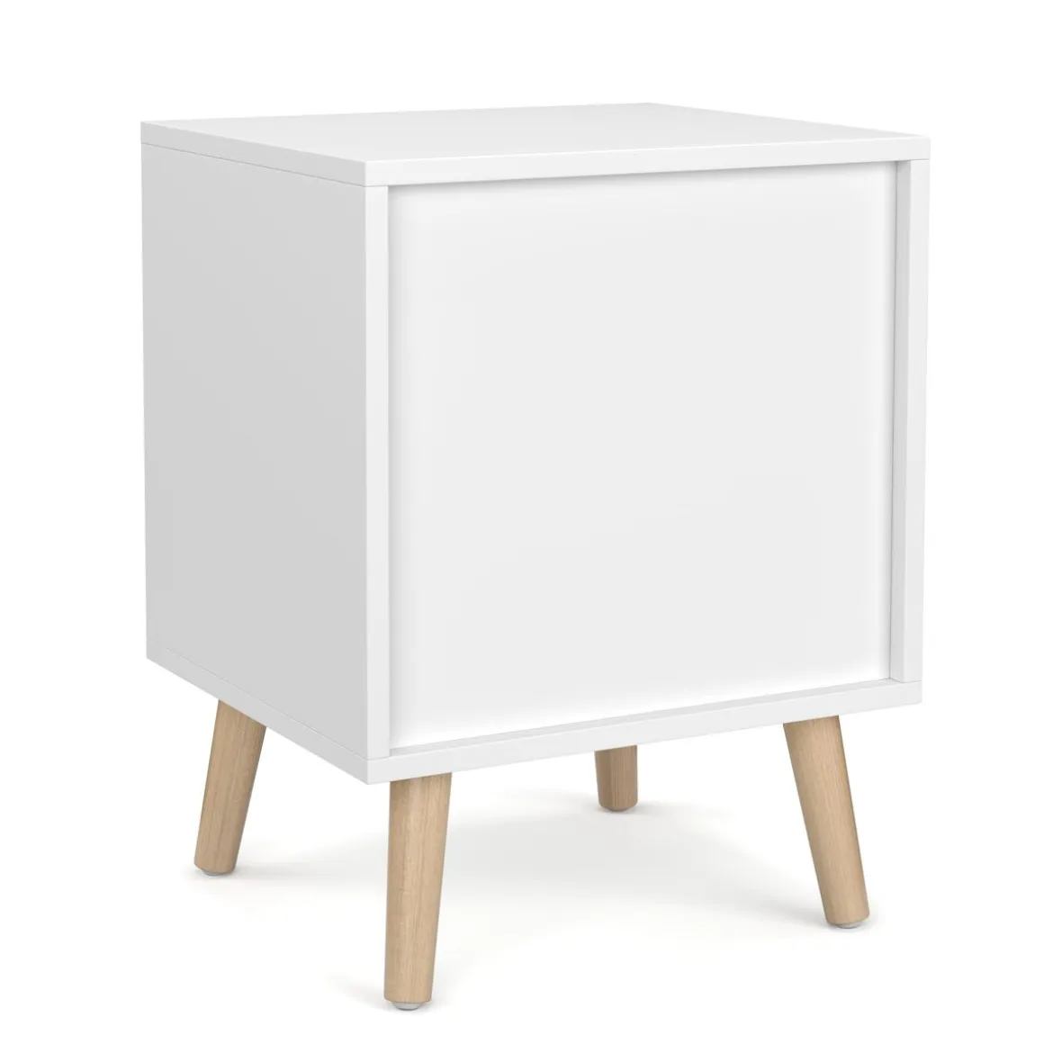 Nachttisch NORDIC 40 x 51 cm weiss/natur