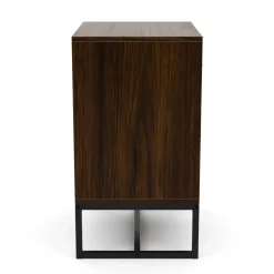 Nachttisch NORDRIFT 49 x 69 cm braun/weiss