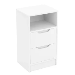 Nachttisch SENA 38 x 67 cm weiss