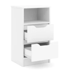 Nachttisch SENA 38 x 67 cm weiss