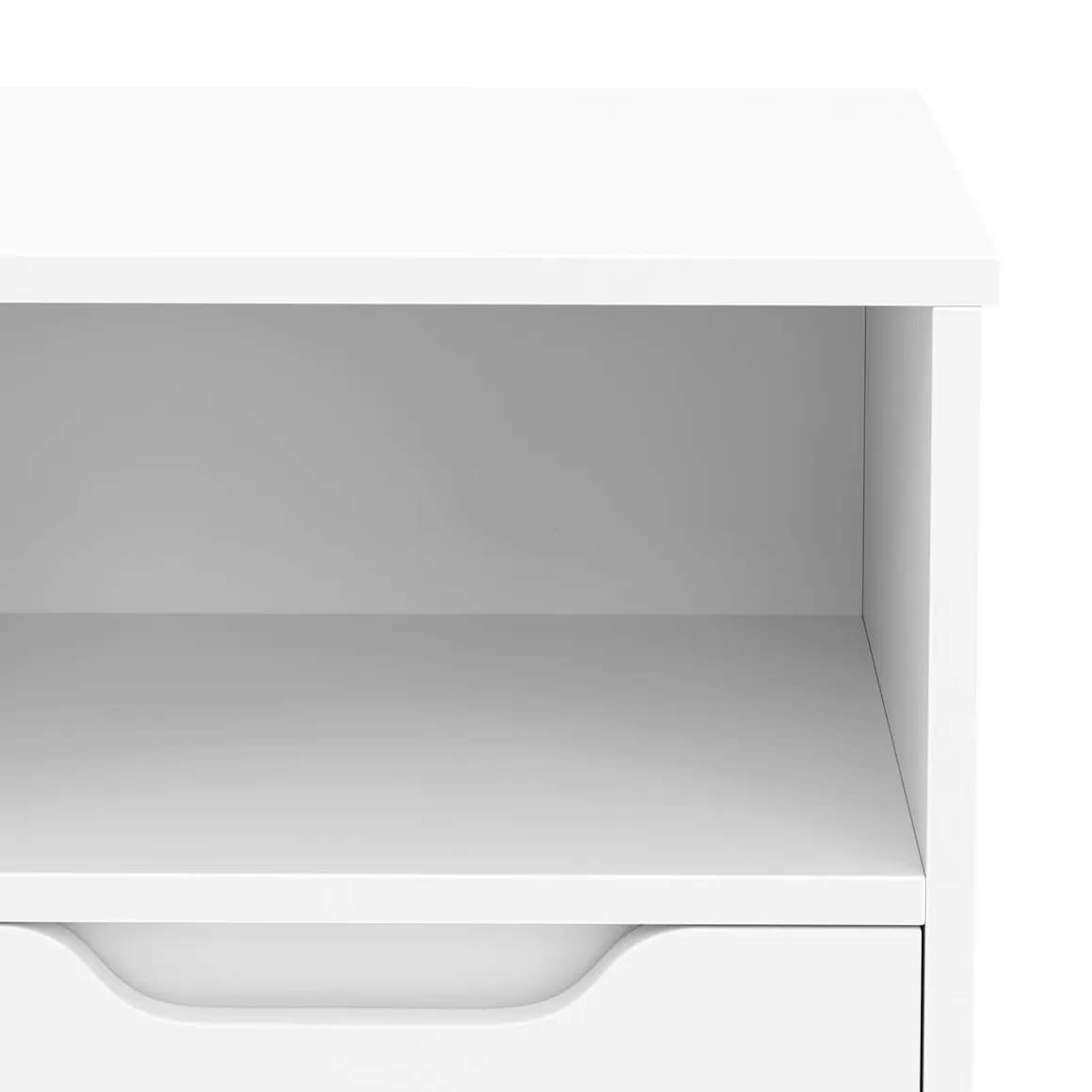 Nachttisch SENA 38 x 67 cm weiss
