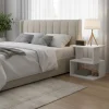 Nachttisch SOVIE 40 x 45 cm 2er Set weiss