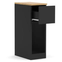 Nachttisch TIVRA mit Schublade 20 x 60 cm 2er Set schwarz/braun