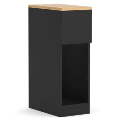 Nachttisch TIVRA mit Schublade 20 x 60 cm 2er Set schwarz/braun