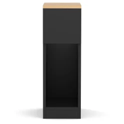 Nachttisch TIVRA mit Schublade 20 x 60 cm 2er Set schwarz/braun