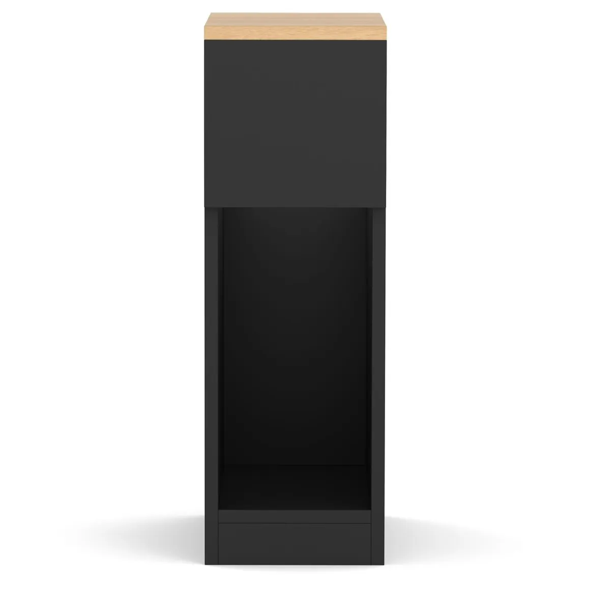 Nachttisch TIVRA mit Schublade 20 x 60 cm 2er Set schwarz/braun