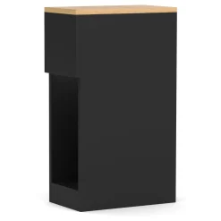 Nachttisch TIVRA mit Schublade 20 x 60 cm 2er Set schwarz/braun