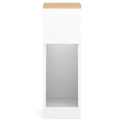 Nachttisch TIVRA mit Schublade 20 x 60 cm 2er Set weiss/braun