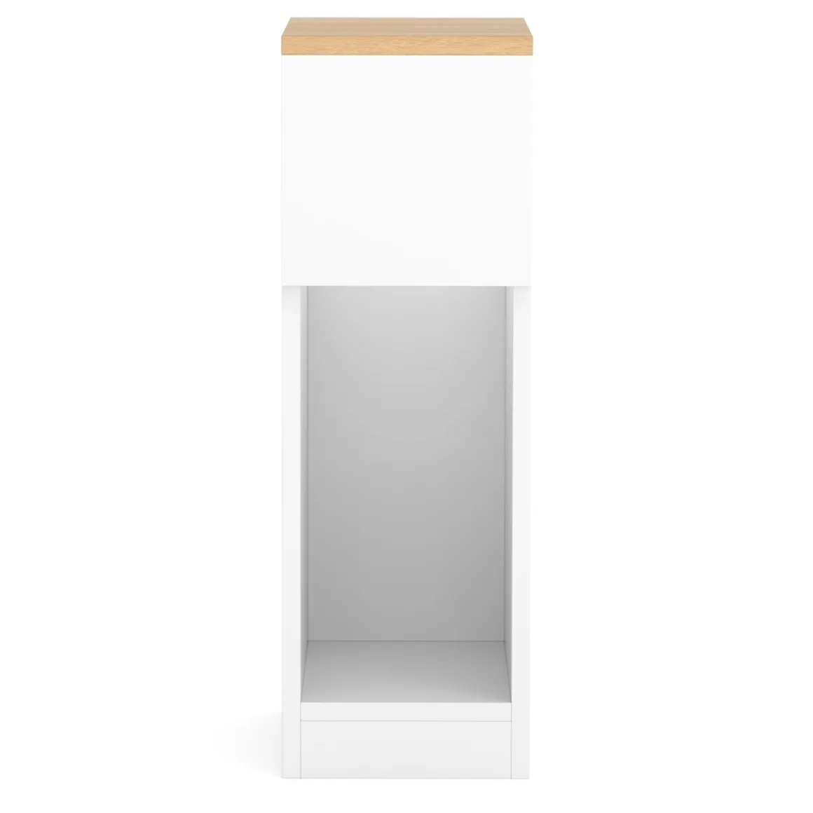 Nachttisch TIVRA mit Schublade 20 x 60 cm 2er Set weiss/braun