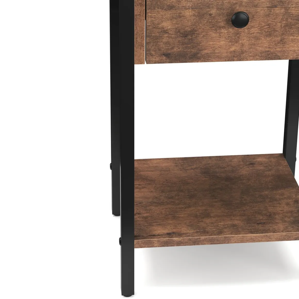 Nachttisch Vintage BONITA 35 x 68 cm mit 2 Schubladen