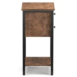 Nachttisch Vintage BONITA 35 x 68 cm mit 2 Schubladen