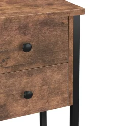 Nachttisch Vintage BONITA 35 x 68 cm mit 2 Schubladen