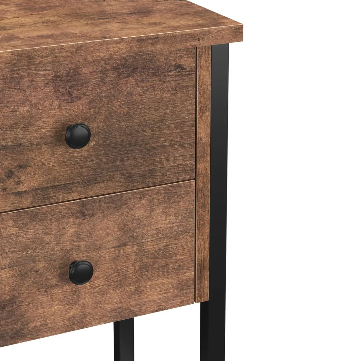Nachttisch Vintage BONITA 35 x 68 cm mit 2 Schubladen