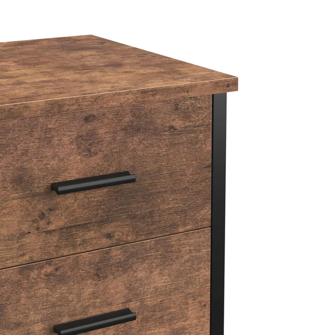 Nachttisch Vintage BONITA 40 x 60 cm mit 3 Schubladen