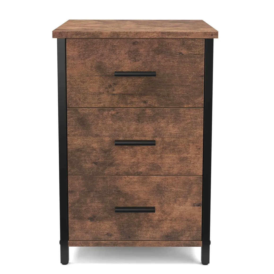 Nachttisch Vintage BONITA 40 x 60 cm mit 3 Schubladen