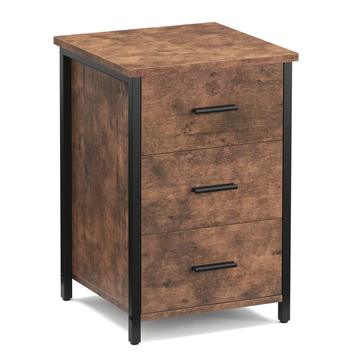 Nachttisch Vintage BONITA 40 x 60 cm mit 3 Schubladen