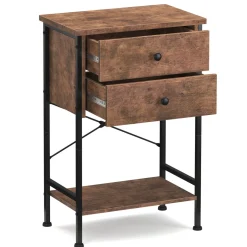 Nachttisch Vintage BONITA 35 x 69 cm mit 2 Schubladen