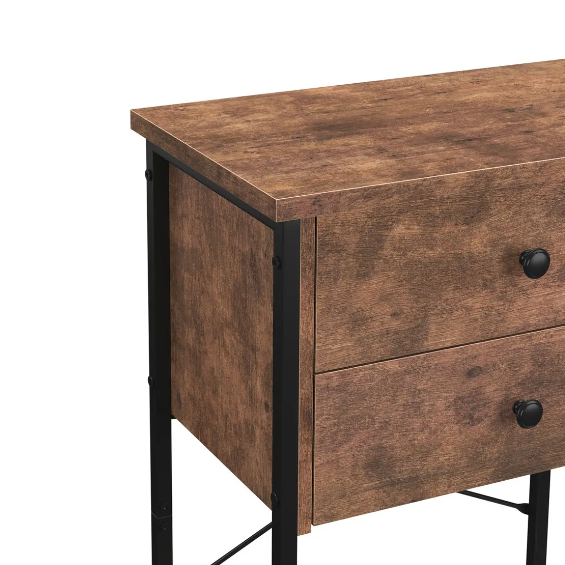 Nachttisch Vintage BONITA 35 x 69 cm mit 2 Schubladen