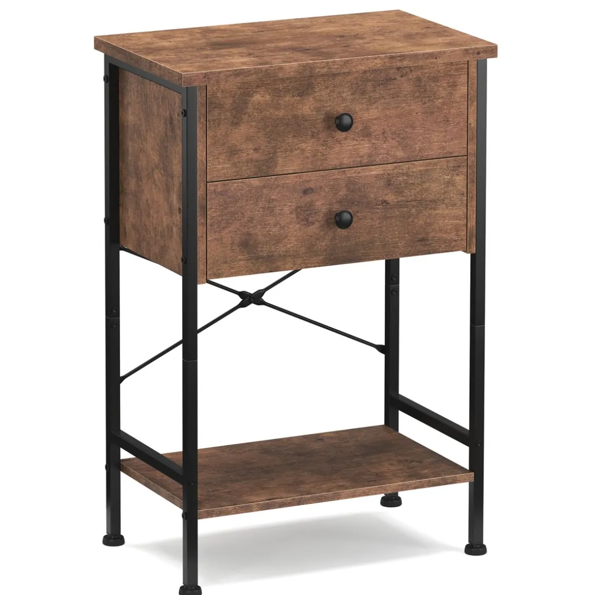 Nachttisch Vintage BONITA 35 x 69 cm mit 2 Schubladen