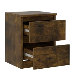 Nachttisch Vintage CARL 30 x 40 cm 2er Set braun