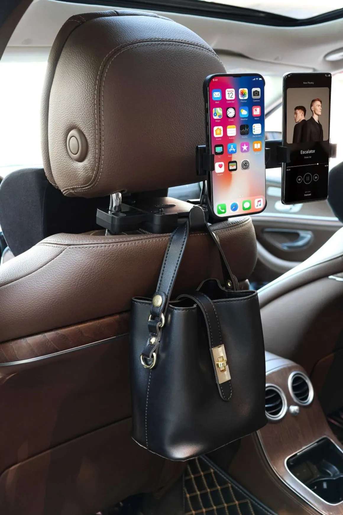 Nackenkissen Autositz mit Halterung für Handy/Tablet