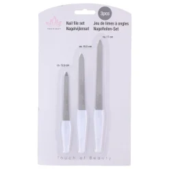 Nagelfeile Set 3-teilig weiss