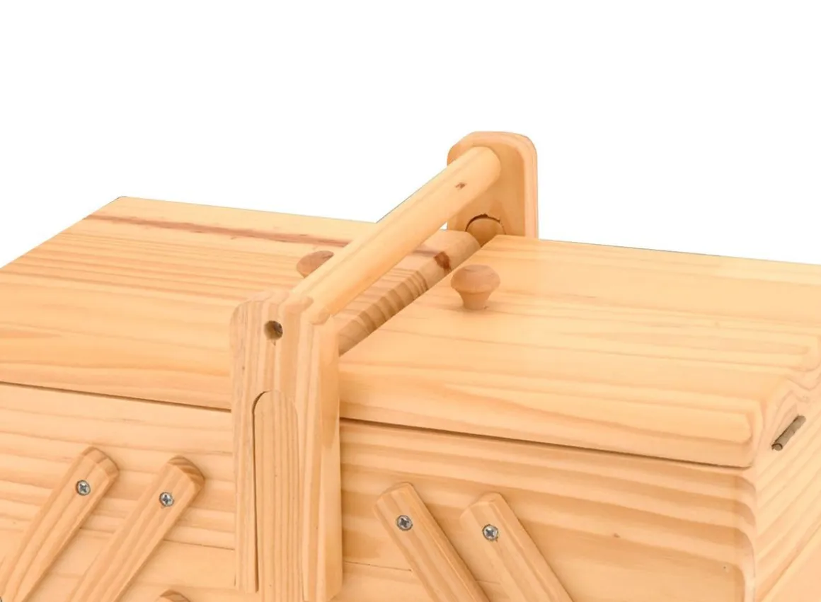Nähkasten Holz 3 Ebenen faltbar