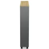 Nischenregal schmal 15 x 54 x 78 cm anthrazit/hellbraun