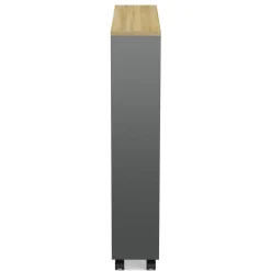 Nischenregal schmal 15 x 54 x 78 cm anthrazit/hellbraun