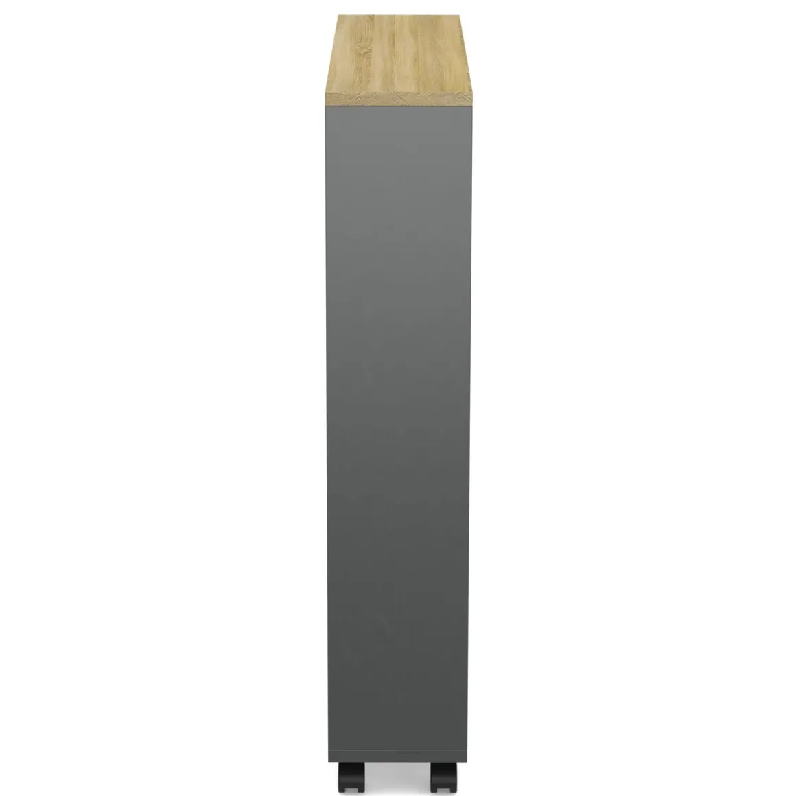 Nischenregal schmal 15 x 54 x 78 cm anthrazit/hellbraun
